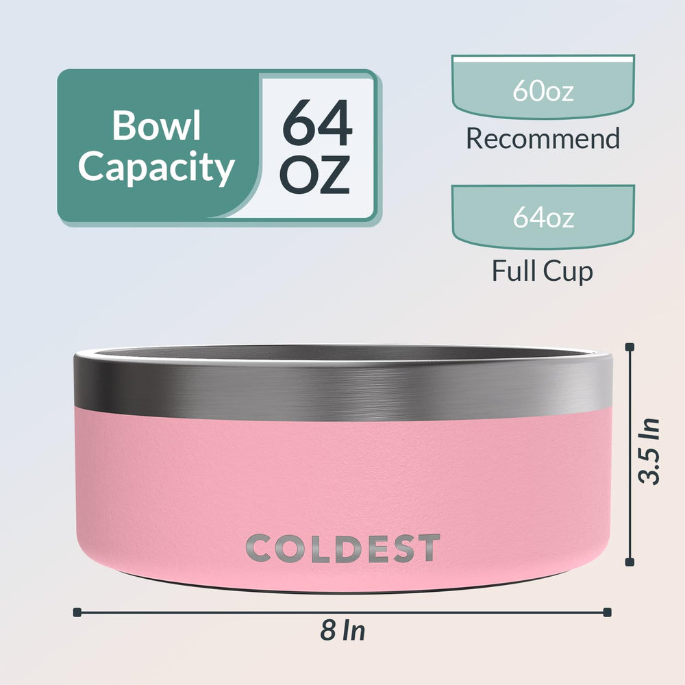 The Coldest Water dog bowl spill-proof design reduces mess