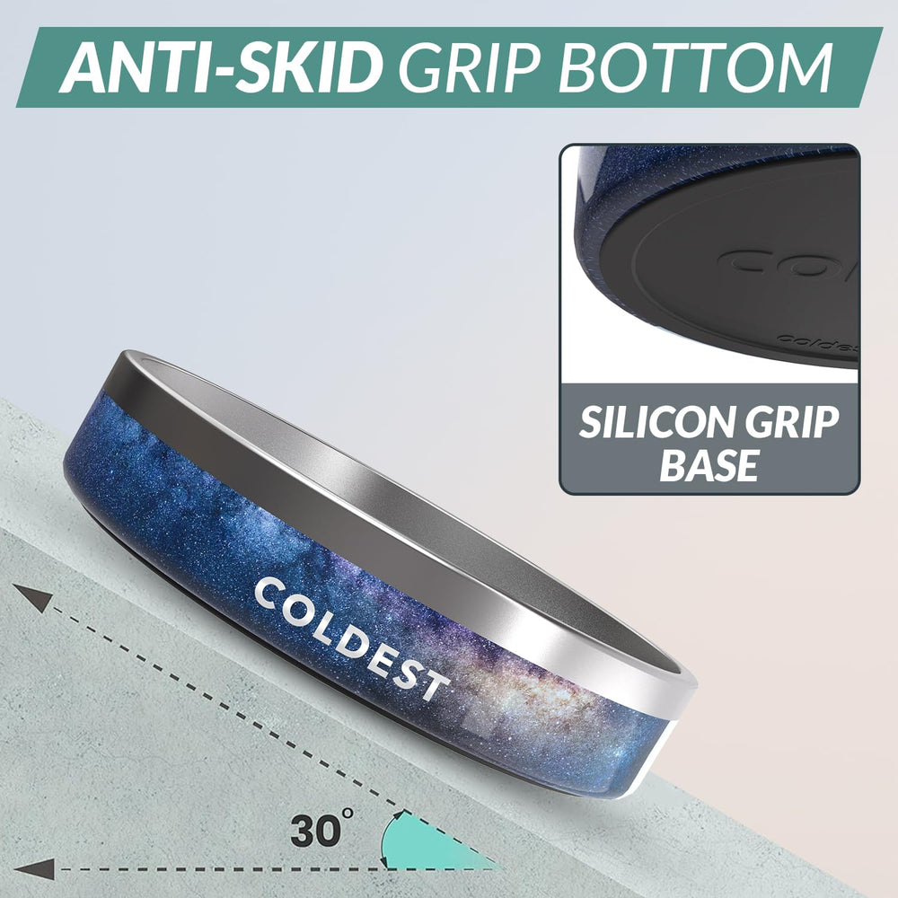 Coldest Water dog bowl triple-wall insulation maintains cool, fresh water.