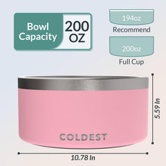 The Coldest Water non-slip base keeps the bowl steady during feeding