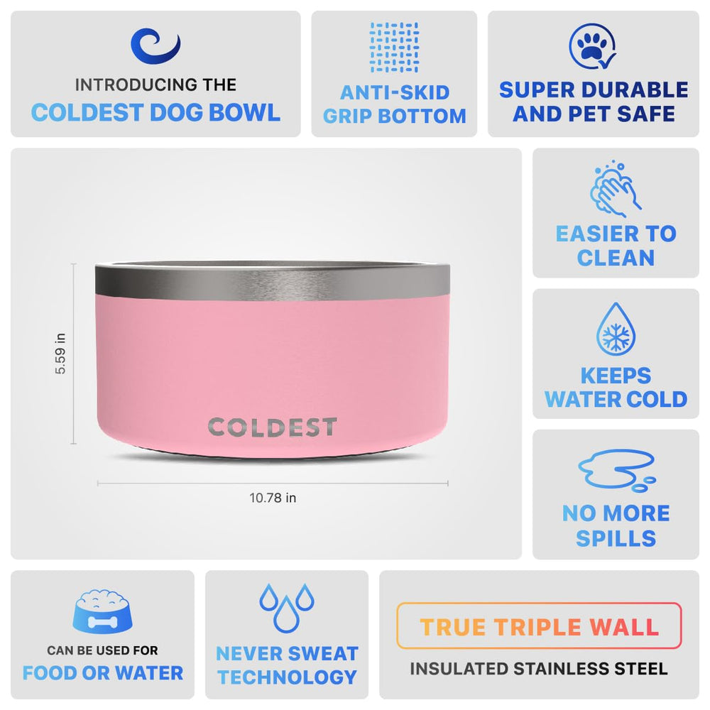 The Coldest Water rust-resistant stainless steel endures daily use with pets