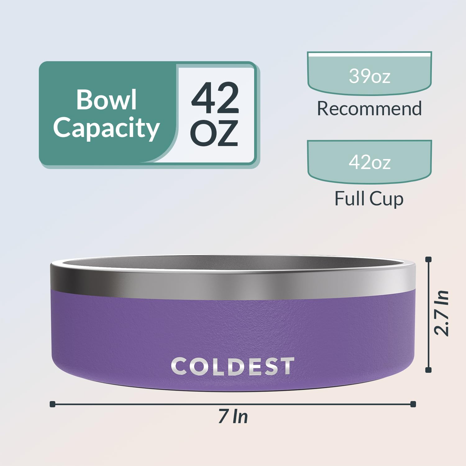 The Coldest Water easy-clean polished finish supports quick wipe-down after meals.