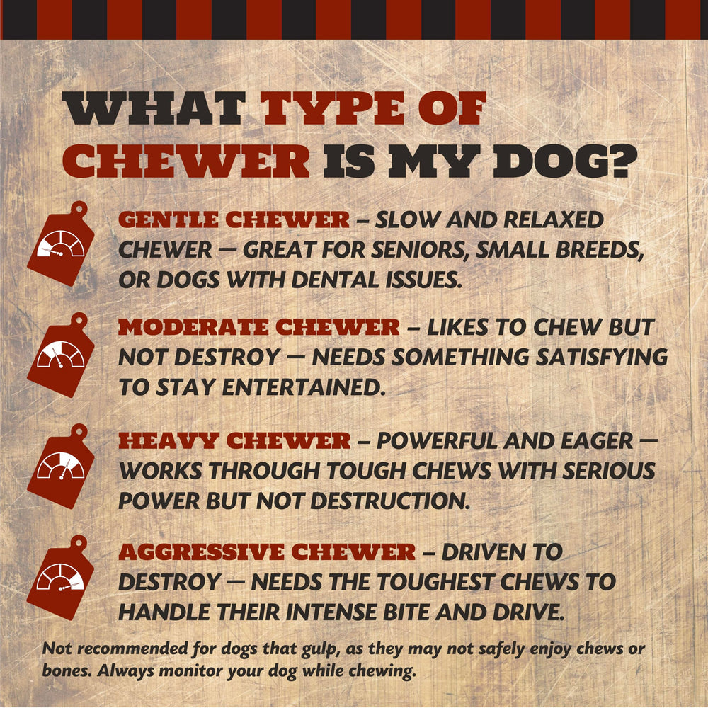 The Country Butcher pack of beef knuckle dog bones ready-to-serve for big breeds.