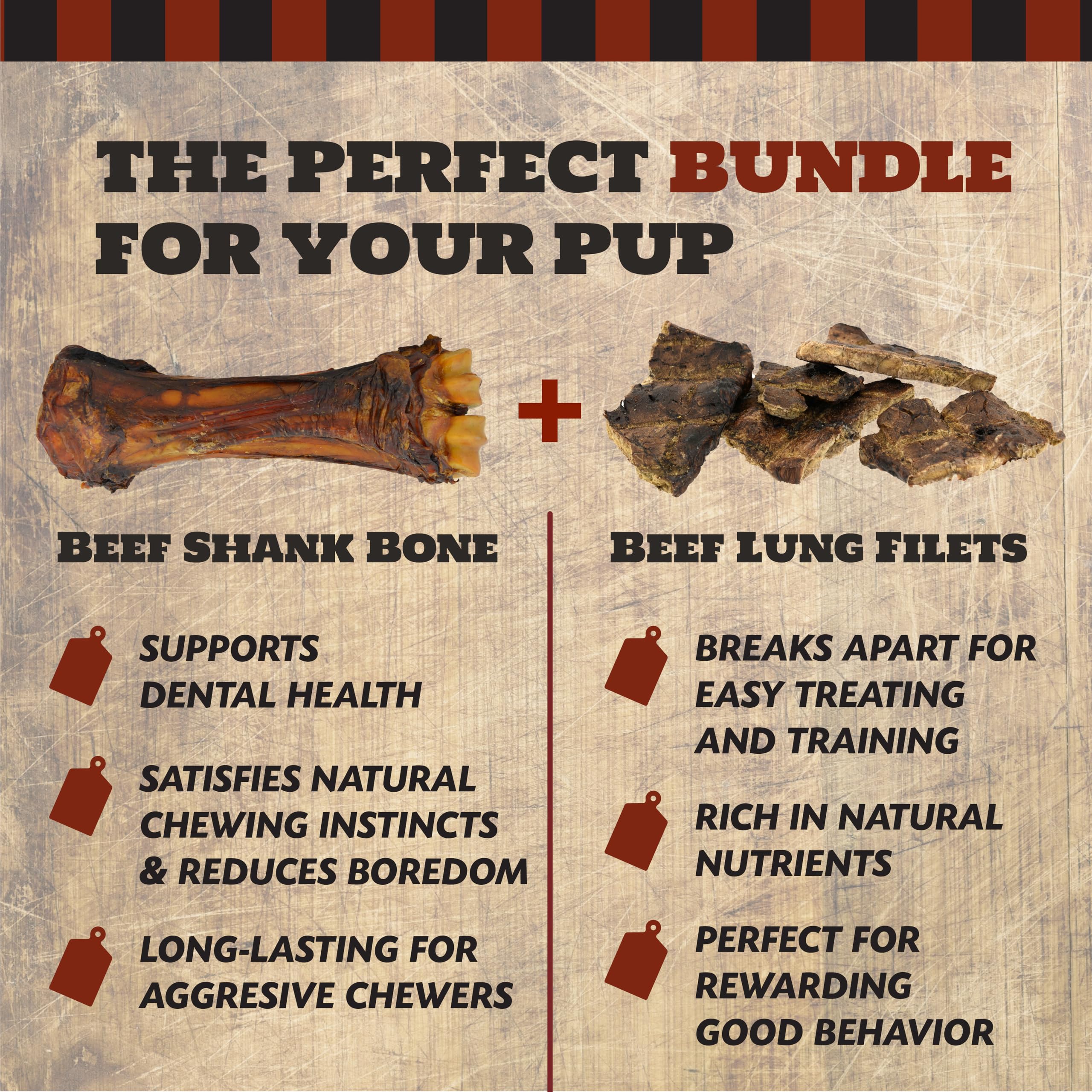 THE COUNTRY BUTCHER beef filet training pieces are easy to portion.