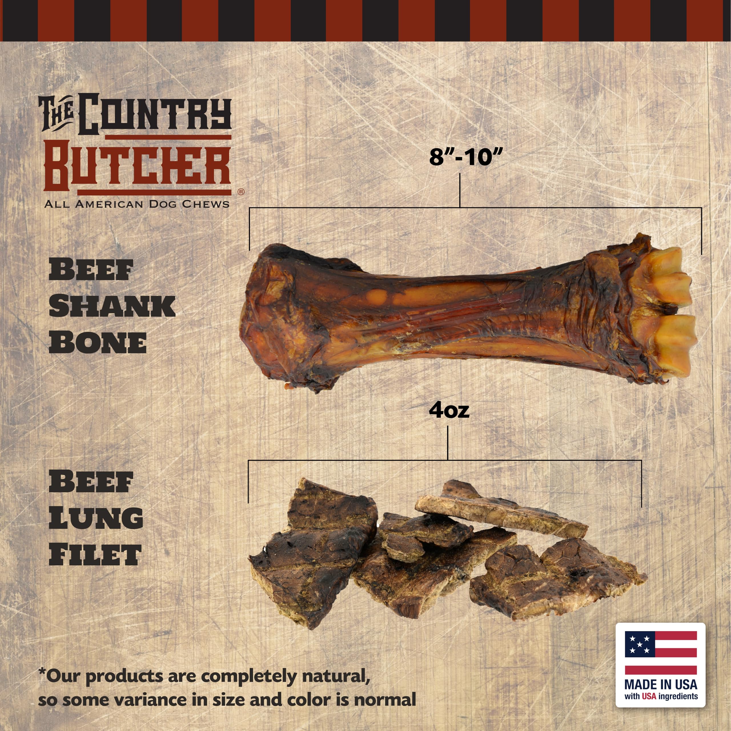 THE COUNTRY BUTCHER beef filet treats offer protein-rich bites for training rewards.