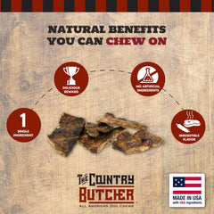 THE COUNTRY BUTCHER beef shank closeup shows durable texture for chewers.