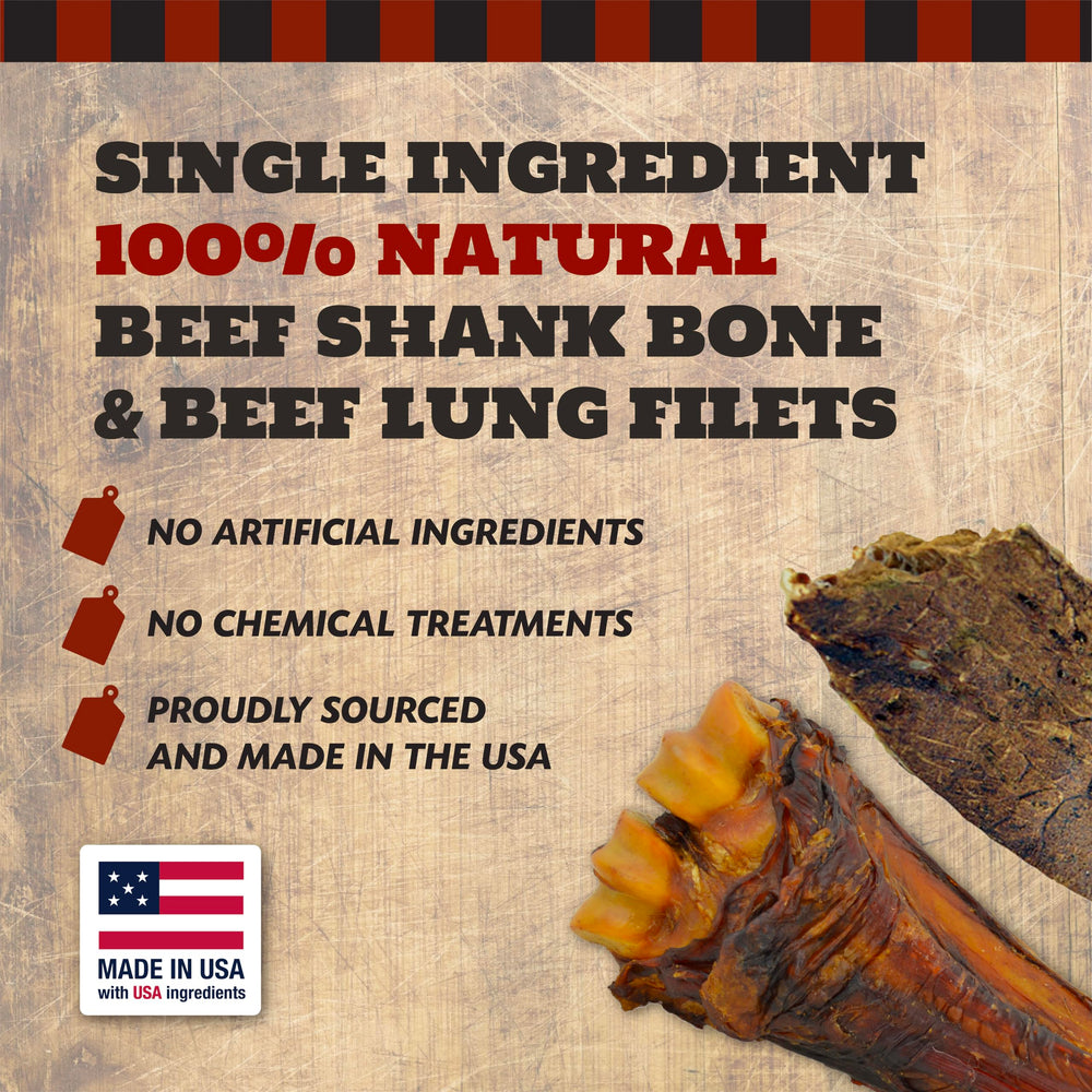 THE COUNTRY BUTCHER dog chews in-use demonstrate safe, wholesome bones.