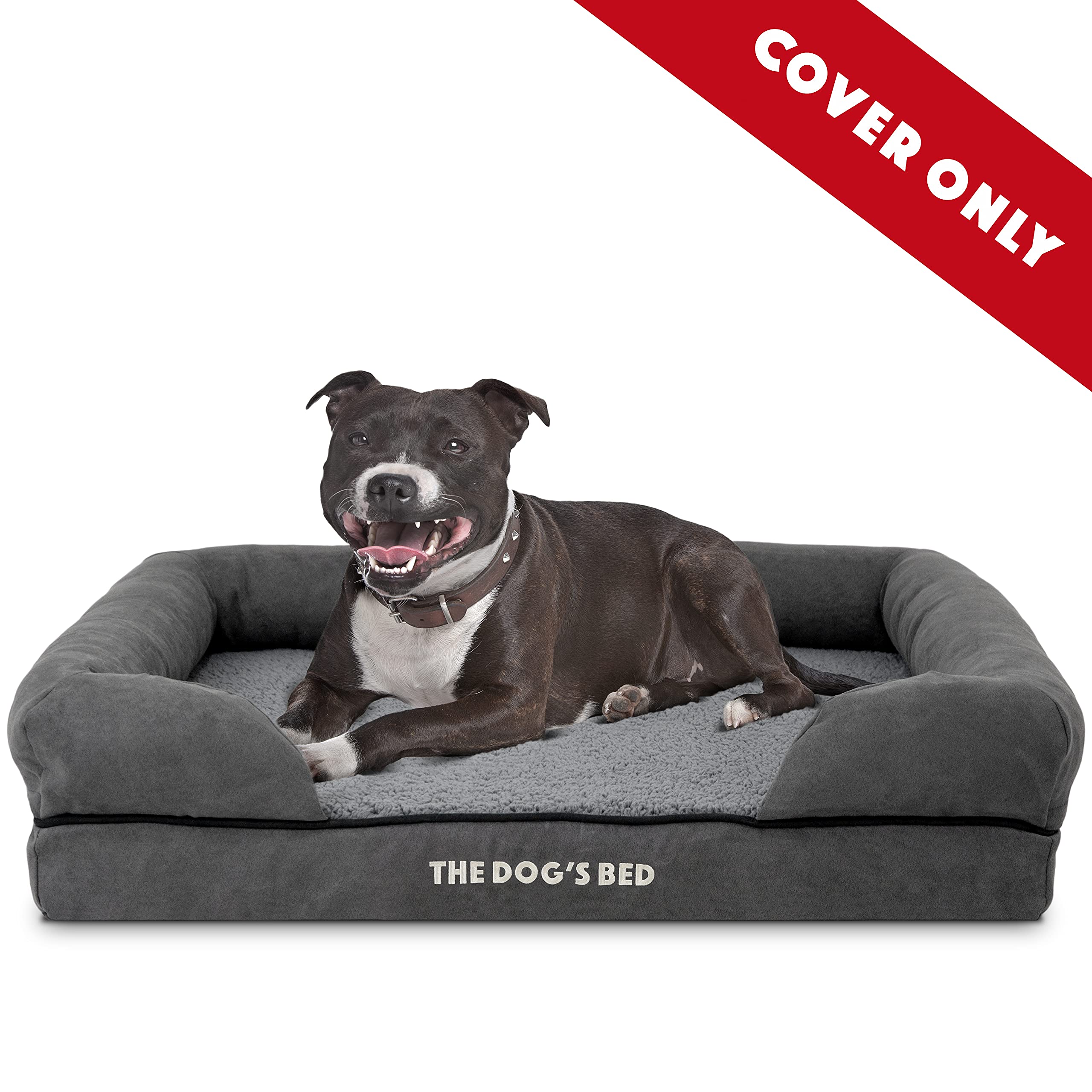 6-inch bolster side provides supportive edges for a relaxed dog