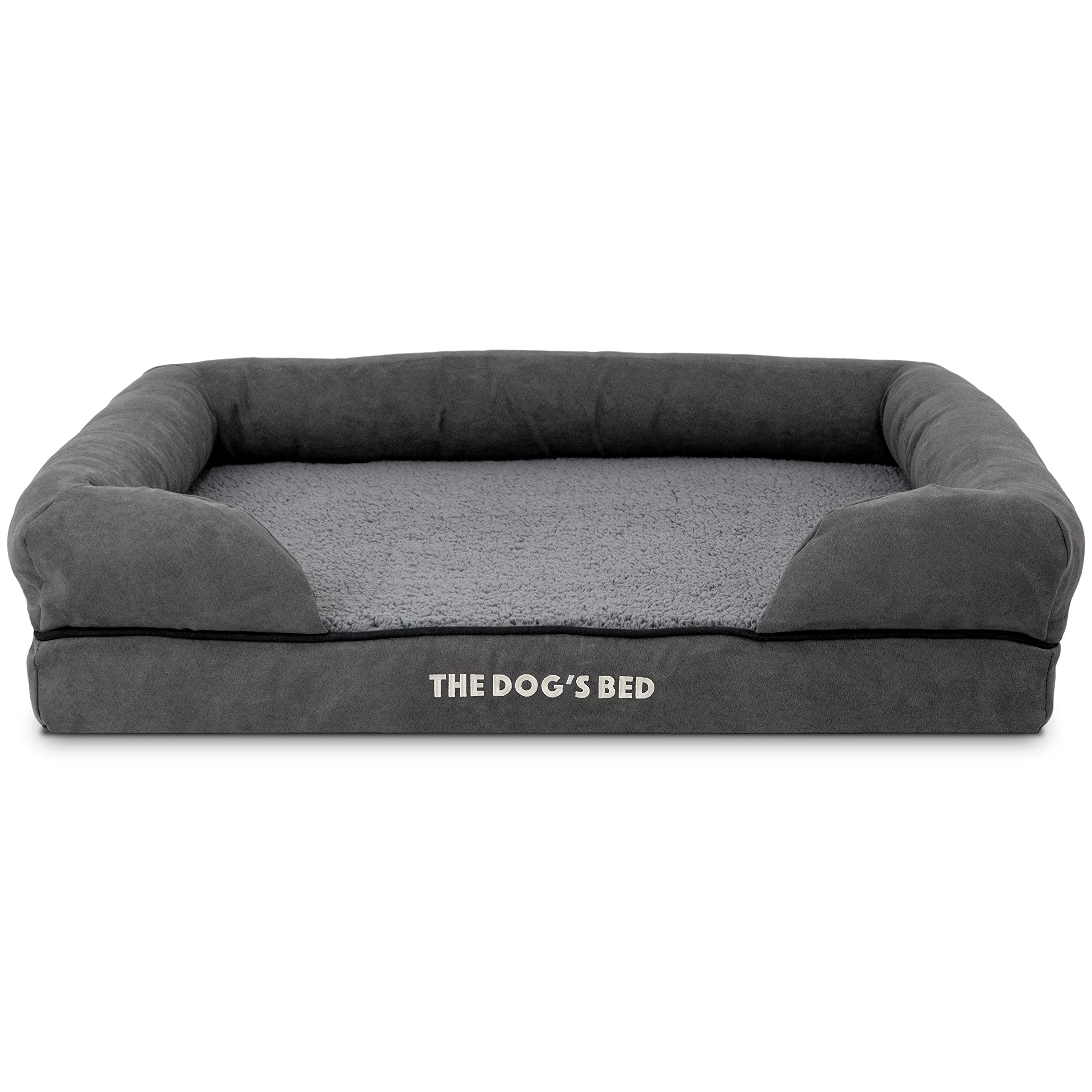 The Dog's Balls replacement outer cover in grey plush for easy cleaning and durability