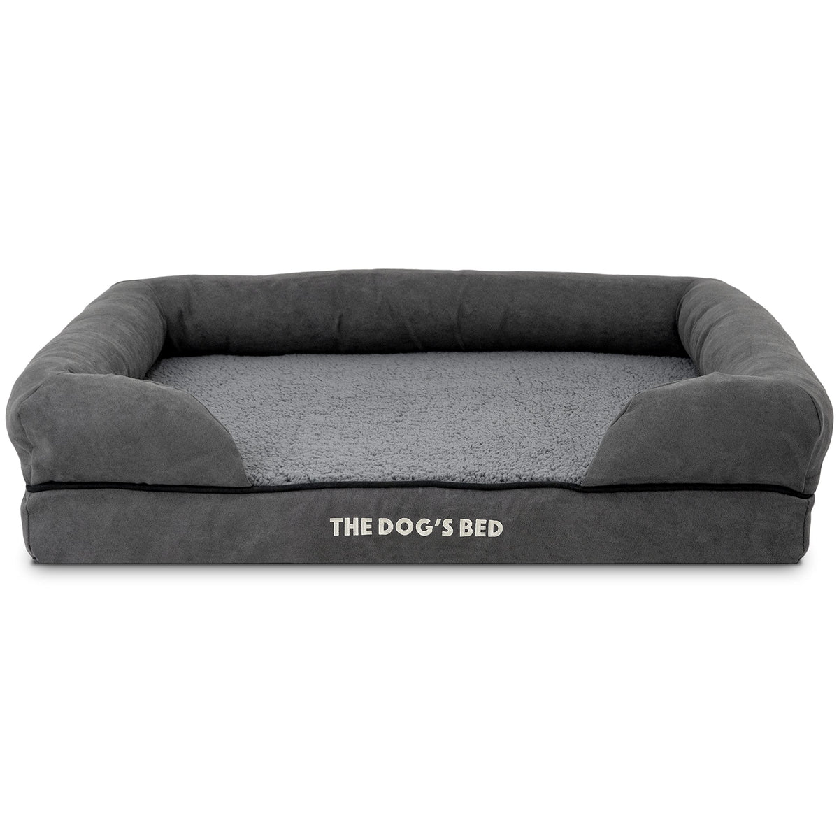 The Dog's Balls replacement outer cover in grey plush for easy cleaning and durability