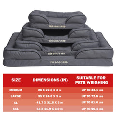 The Dog's Balls bed waterproof cover close-up shows easy-clean protection.