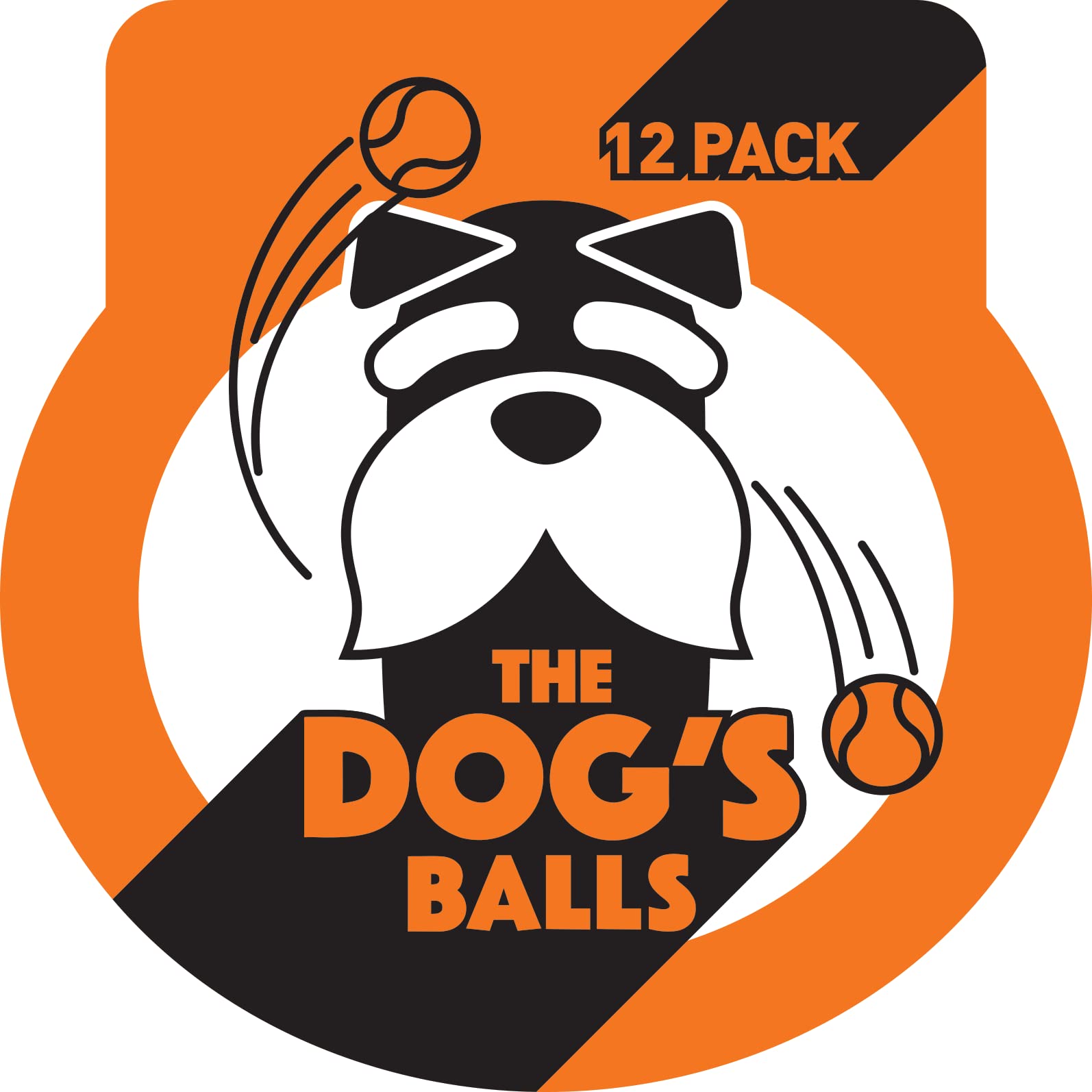 The Dog's Balls orange ball is easy to clean after outdoor sessions.
