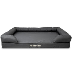The Dog's Bed replacement outer cover grey piping—durable fabric for long-lasting comfort.