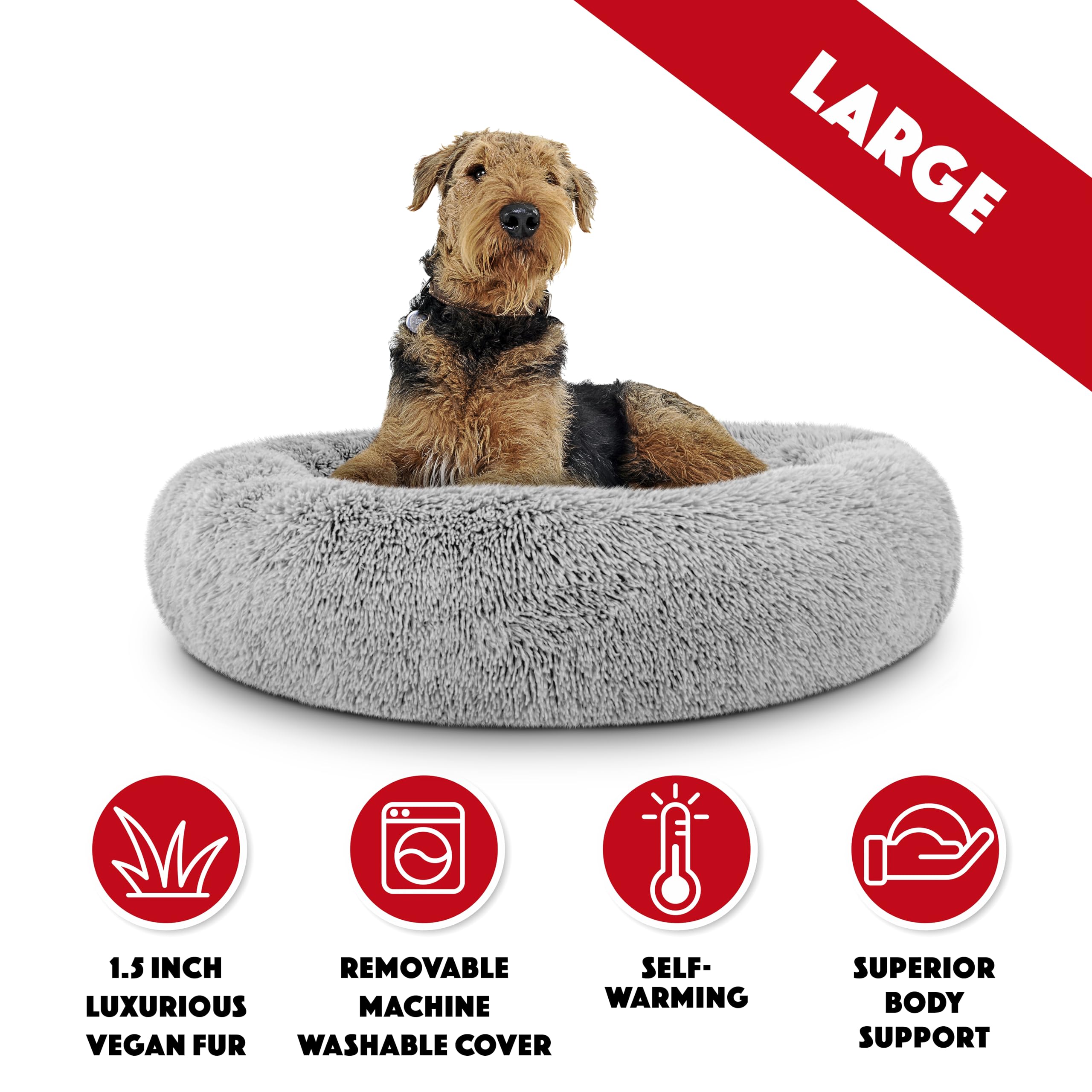 The Dog's Bed Sound Sleep high bolsters offer secure, head-supported rest for dogs.