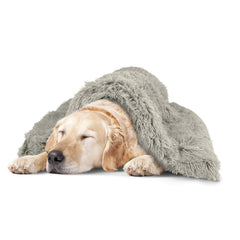 The Dog's Blanket Sound Sleep XL blanket in silver grey provides cozy heat retention for naps.