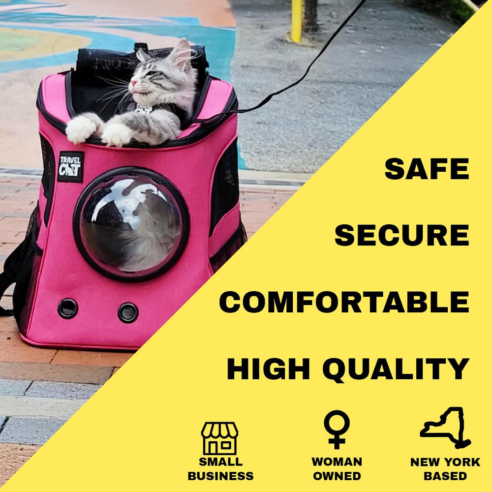 The Fat Cat backpack carrier is airline approved for smooth pet travel.
