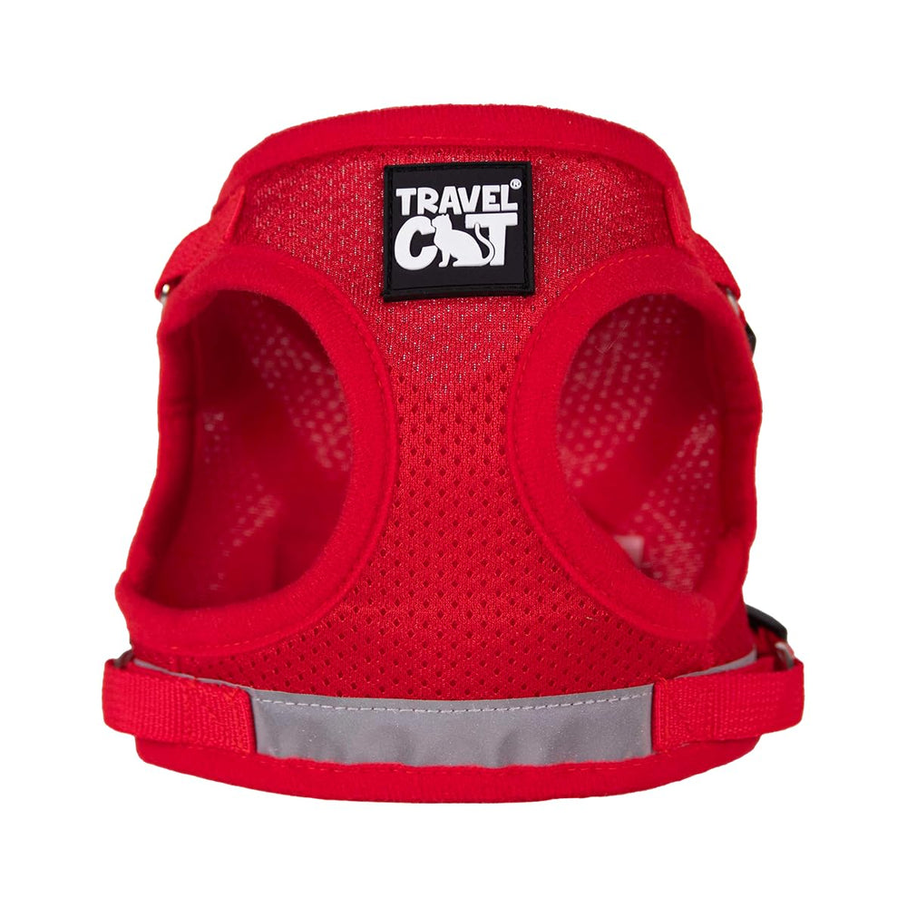 The Fat Cat harness soft mesh close-up shows breathable comfort for longer walks.