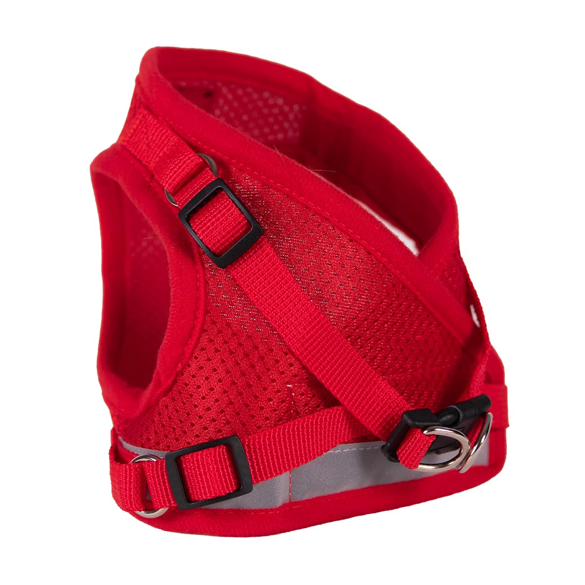 The Fat Cat harness velcro-closure demonstrates easy, snug adjustments for kittens and cats.