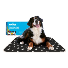 The Green Pet Shop Cool Pet Pad Mickey Minnie design offers cooling relief after walks.