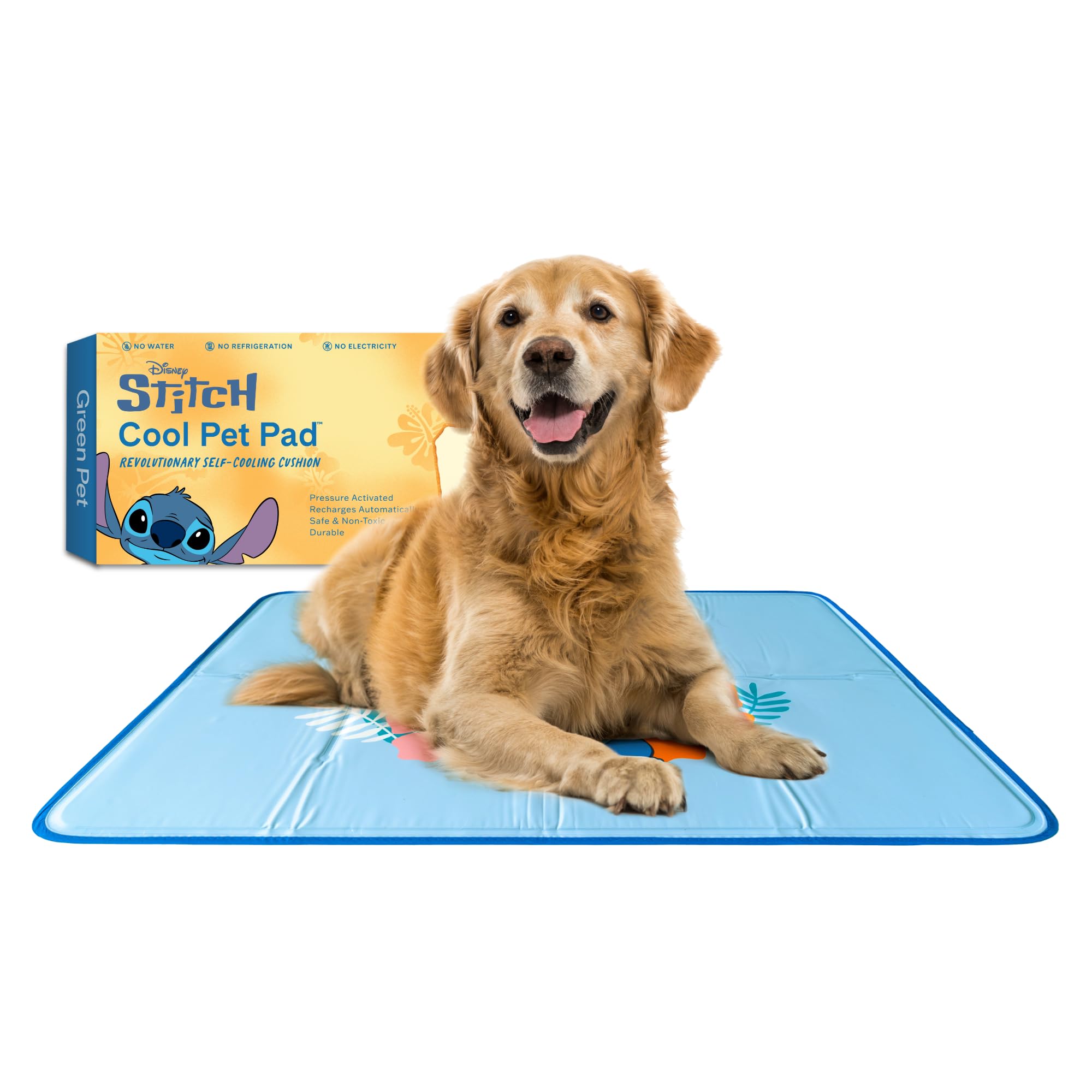 The Green Pet Shop Cool Pet Pad Large Stitch design cooling relief for pets