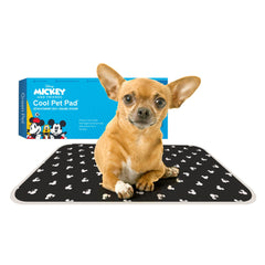 The Green Pet Shop Cool Pet Pad Mickey Minnie design front view; cooling comfort for small pets.