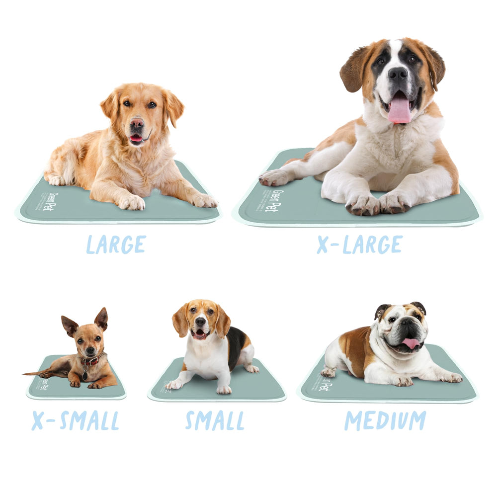 The Green Pet Shop Cool Pet Pad close-up gel shows the self-cooling interior.