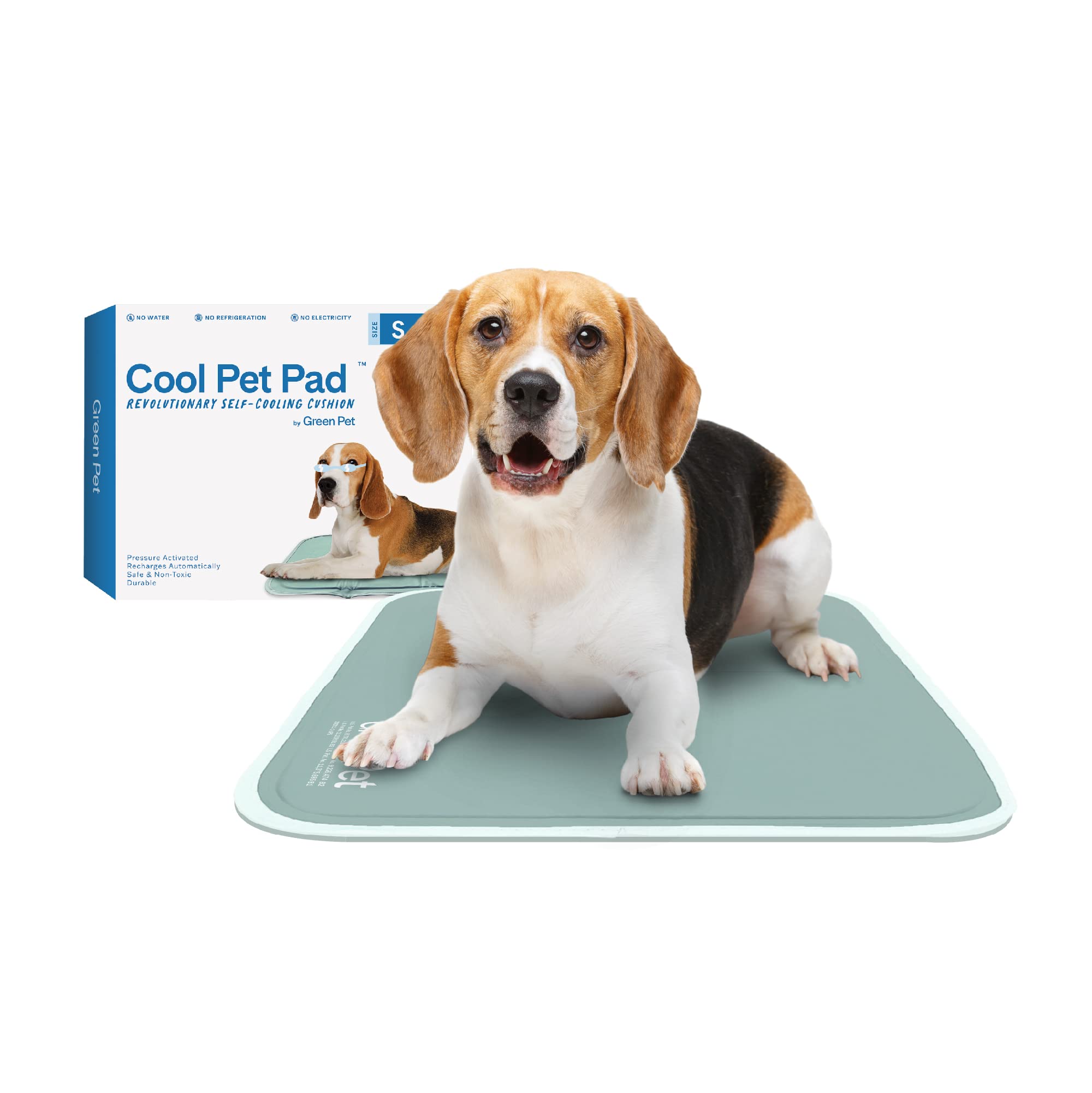 The Green Pet Shop Cool Pet Pad in use provides cooling comfort after play.
