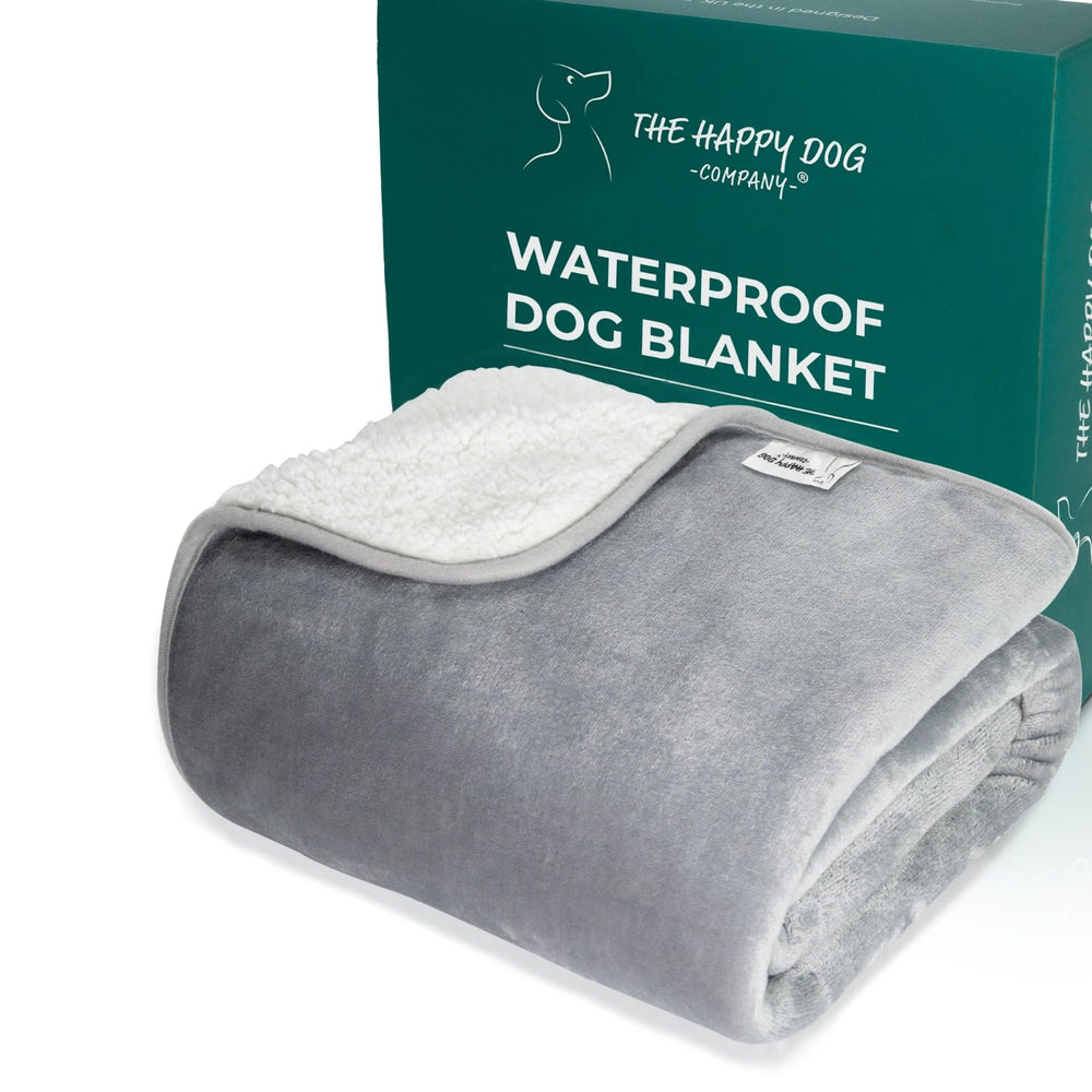 The Happy Dog Company waterproof blanket outer fabric protects furniture from spills
