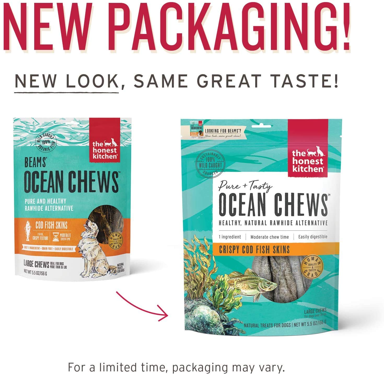 The Honest Kitchen dog treats 3-pack display, perfect for training rewards and treats on the go.