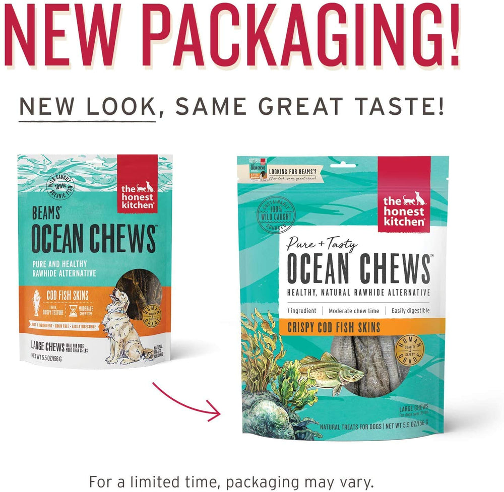 The Honest Kitchen dog treats 3-pack display, perfect for training rewards and treats on the go.