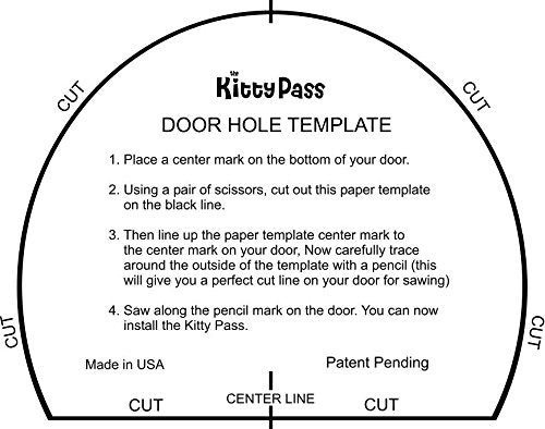 The Kitty Pass install template and directions included ensure precise cuts.