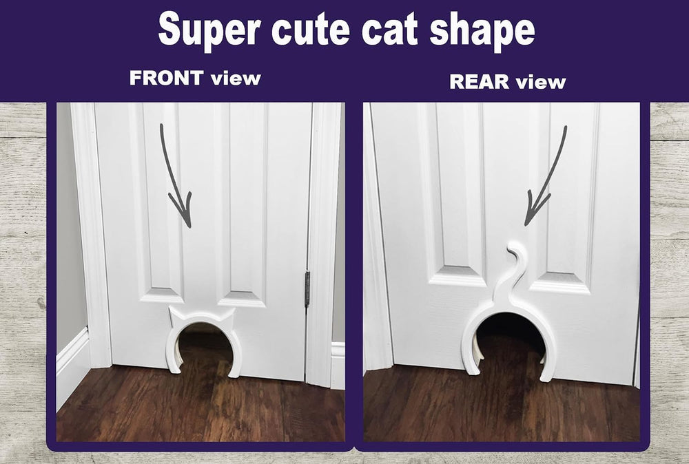 The Kitty Pass interior cat door open view demonstrates easy, safe access for a cat.
