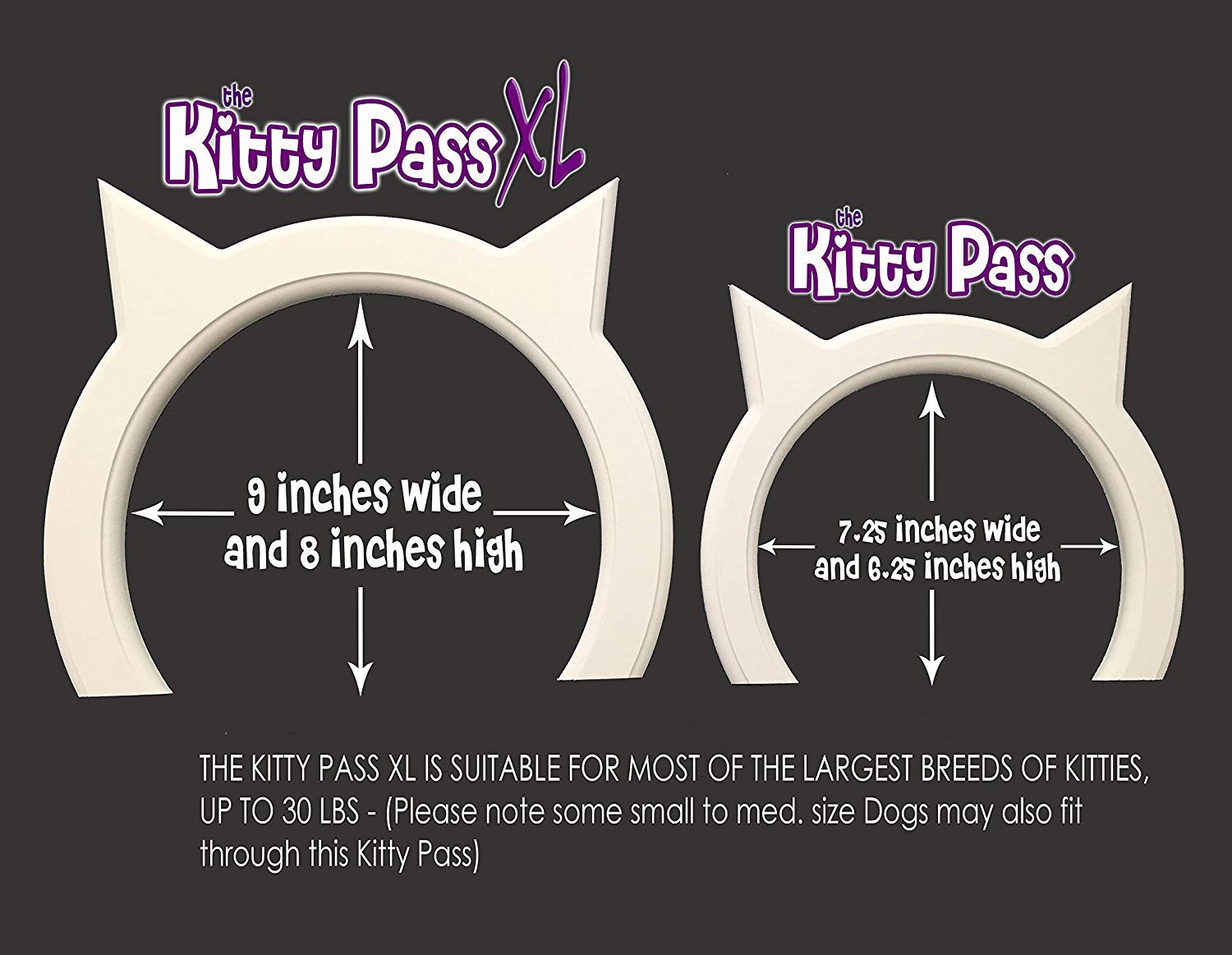 Installed The Kitty Pass XL on a door demonstrates seamless integration.