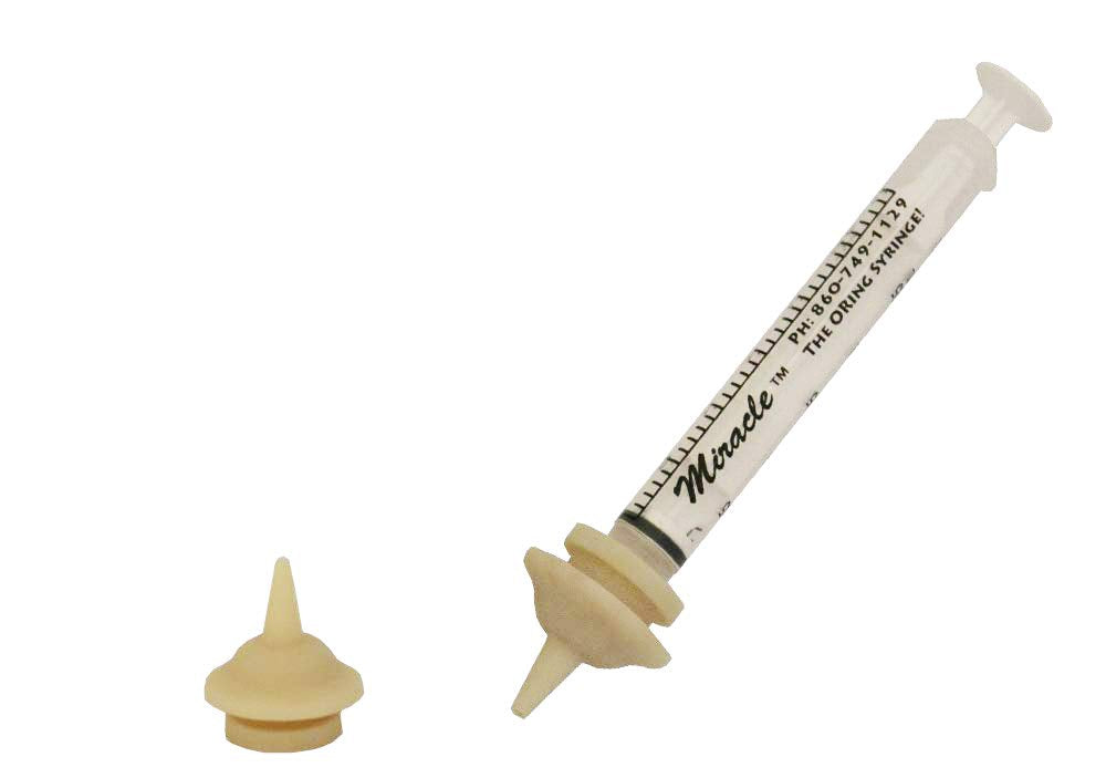 The Miracle Nipple Mini Pkg shows two nipples and syringe for gentle feeding of tiny pets