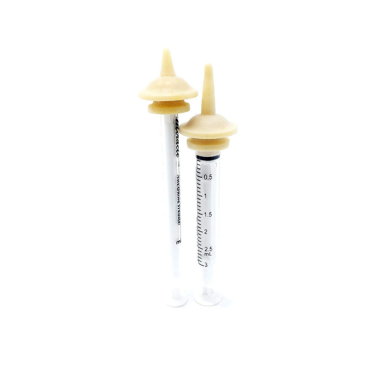 The Miracle Nipple syringes pack shows 1 ml and 3 ml options for careful dosing.