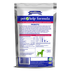 The Missing Link Pet Kelp Canine Probiotic beside a dog bowl for mealtime
