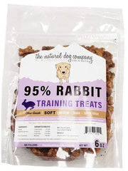 The Natural Dog rabbit soft meat training treats front view for easy breaks and high-value training