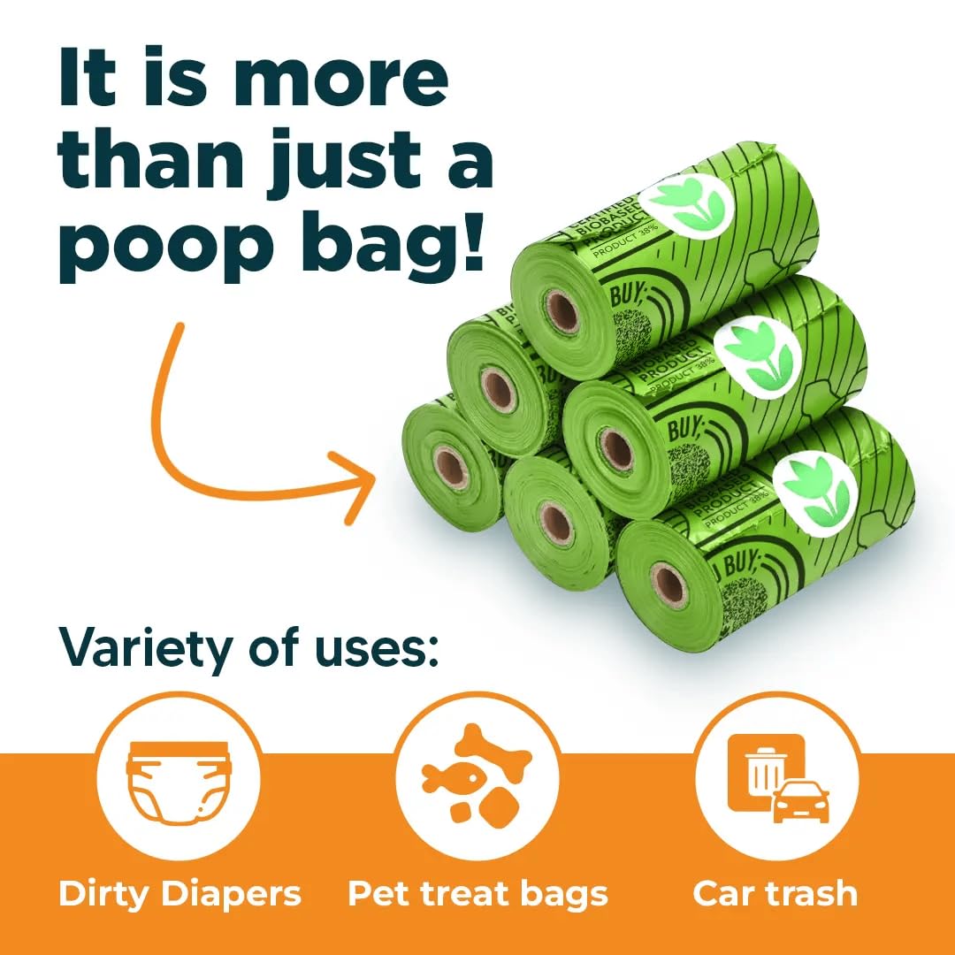 The Original Poop Bags in use during a dog walk for cleanups.