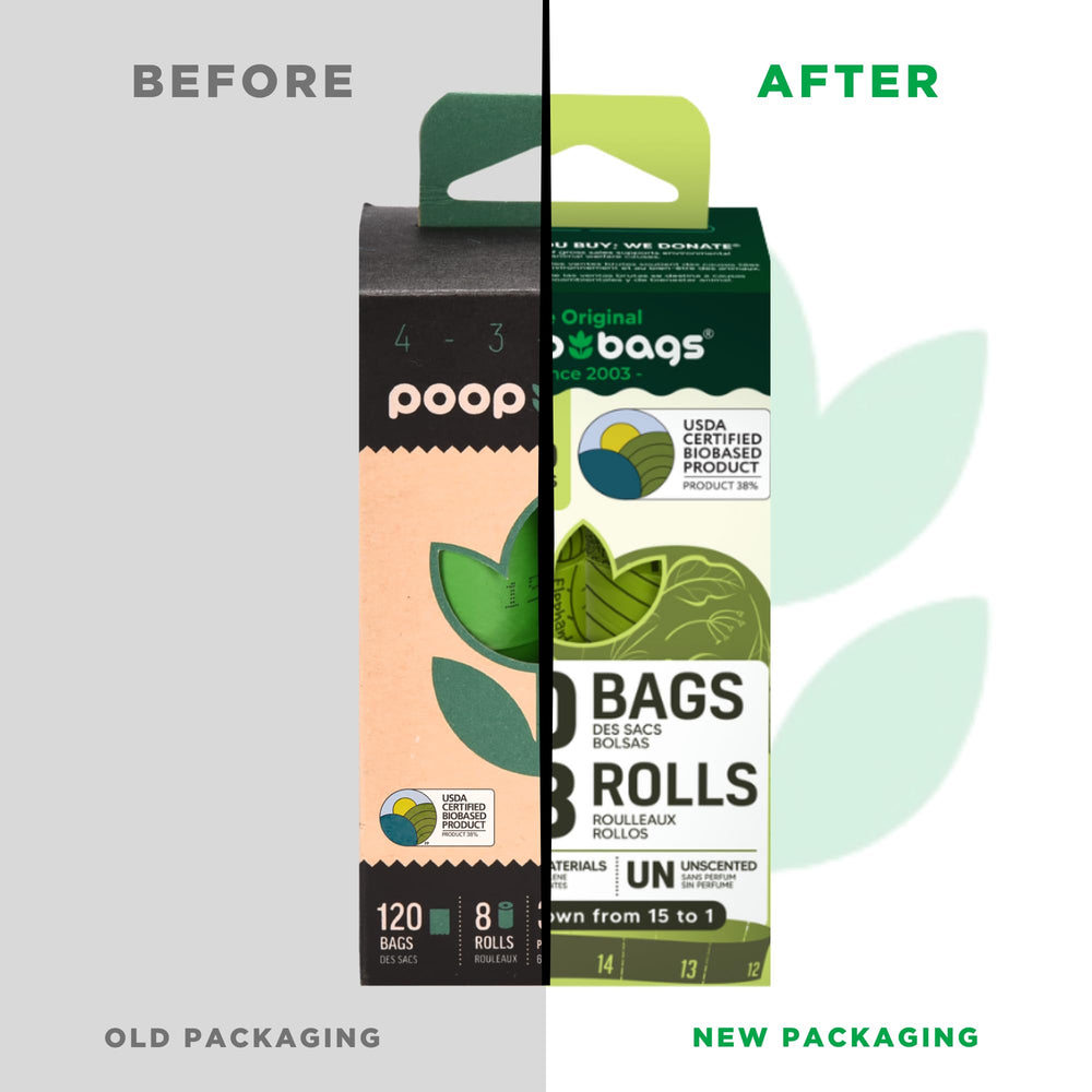 The Original Poop Bags unscented dog bags for neutral cleanup experiences.