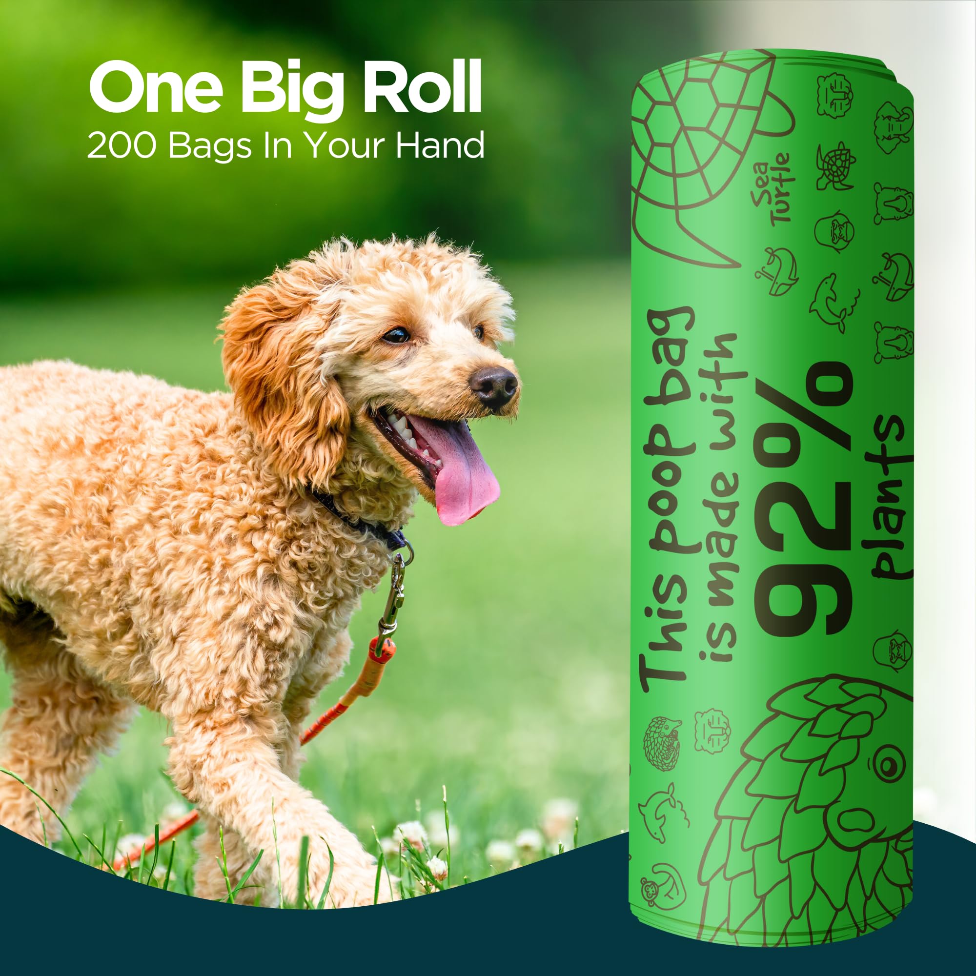 The Original Poop Bags unscented perforated bags are easy to open, handle, and tie.