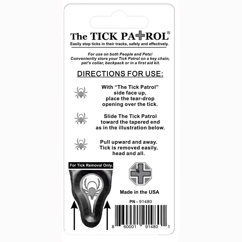 The Tick Patrol lightweight, durable tick remover for easy carrying and protection.