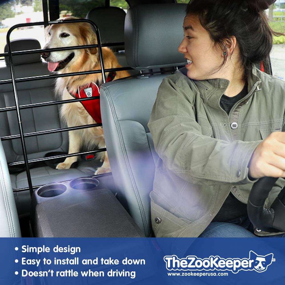 The ZooKeeper metal-tubing barrier provides durable, high-visibility pet gate
