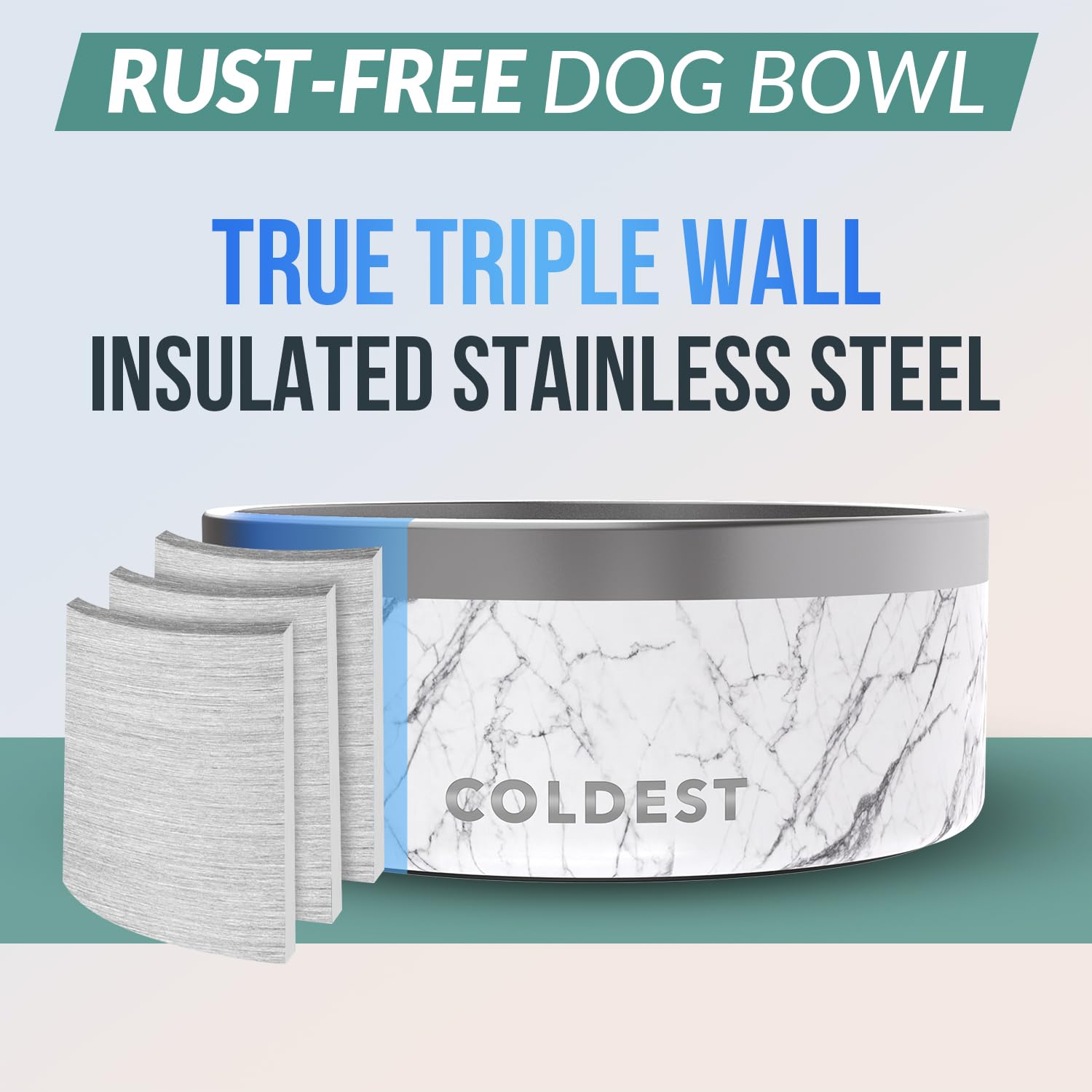 The Coldest Water non-slip base close-up shows stable feeding