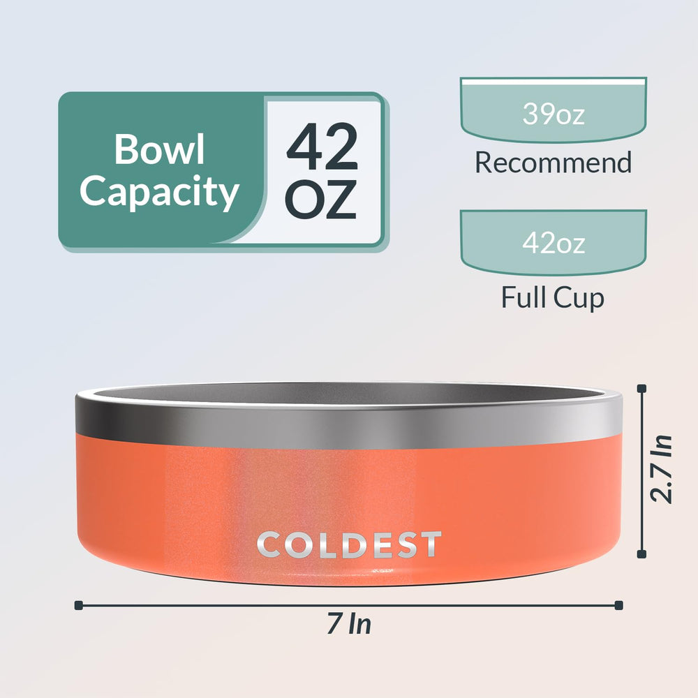 The Coldest Water triple-wall insulation dog bowl insulated for cooler water