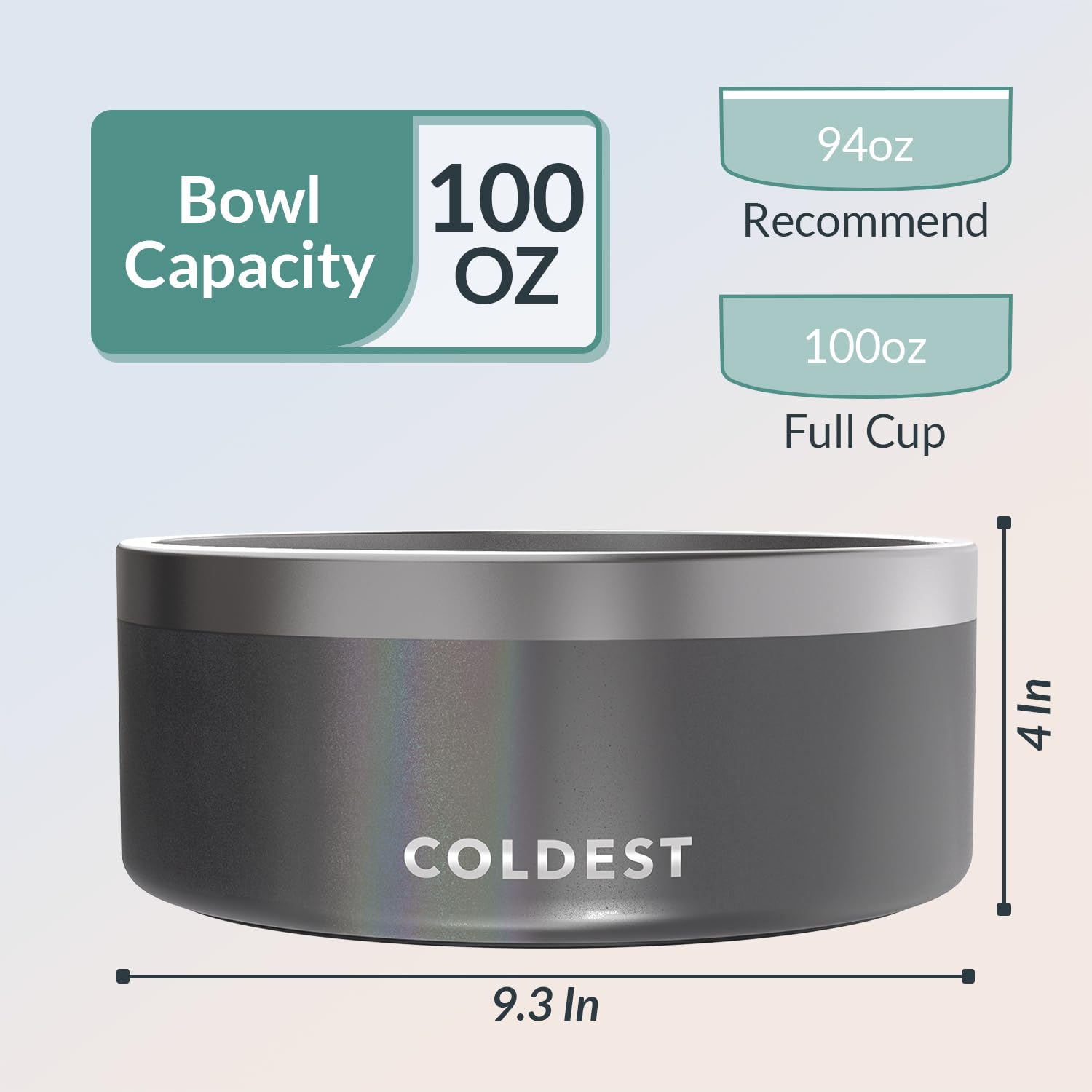 The Coldest Water spill-proof design helps keep pet areas clean.