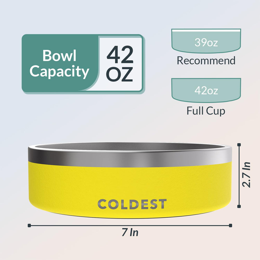The Coldest Water Colddog bowl showing triple-wall insulation for temperature stability.