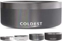 The Coldest Water colddogbowl 64oz insulated triple-wall keeps water cooler for longer.