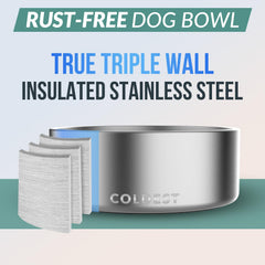 The Coldest Water Colddog Bowl anti-slip base keeps bowls steady during feeding.
