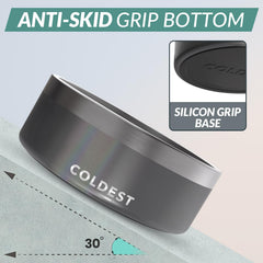 The Coldest Water colddogbowl anti-slip-base prevents spills during meals.