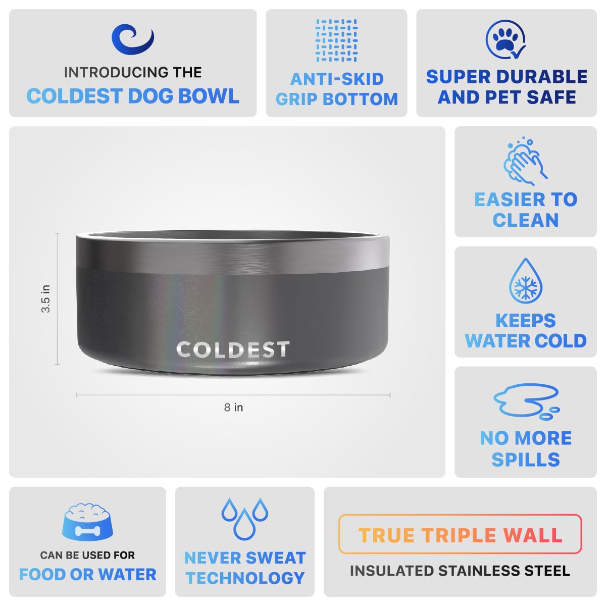 The Coldest Water colddogbowl dishwasher-safe for effortless cleaning after meals.