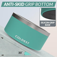The Coldest Water colddogbowl interior with polished finish for quick cleanup.